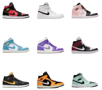 Jordan 1 Mid Shoes — USFans Spreadsheet photo