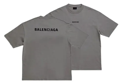 Balenciaga T-Shirt Small Logo Grey — USFans Spreadsheet photo 1