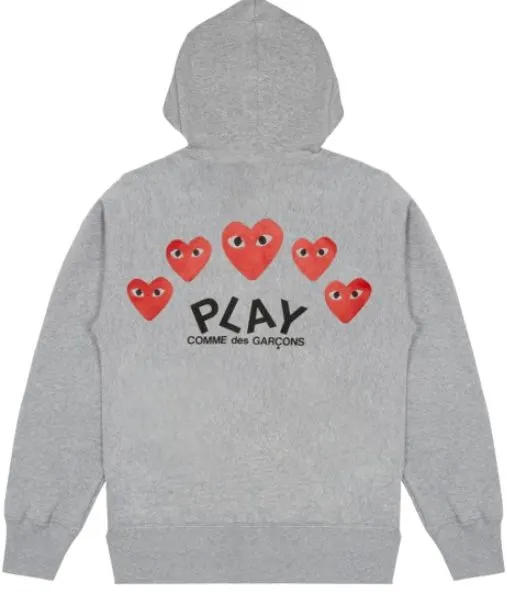 CDG Hearts On Back Hoodie — USFans Spreadsheet photo 1