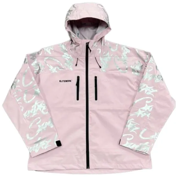 Corteiz Pink Windbreaker with Monogram on Sleeves — USFans Spreadsheet photo 1