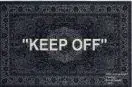 Off-White Rug "Keep Off" — USFans Spreadsheet photo
