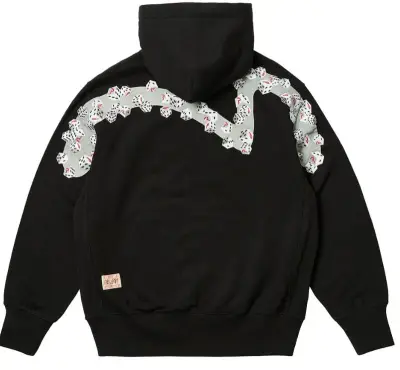 Palace x Evisu Black Hoodie — USFans Spreadsheet photo