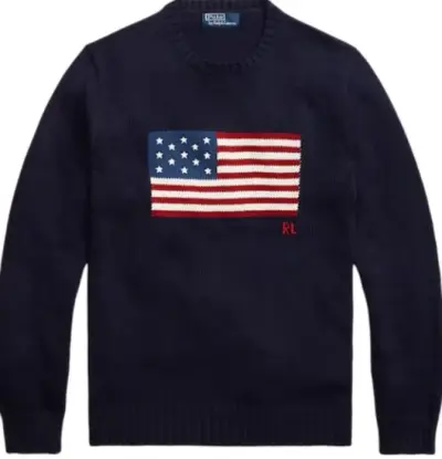 Polo USA Flag Sweater (Navy) — Kakobuy Spreadsheet photo 1