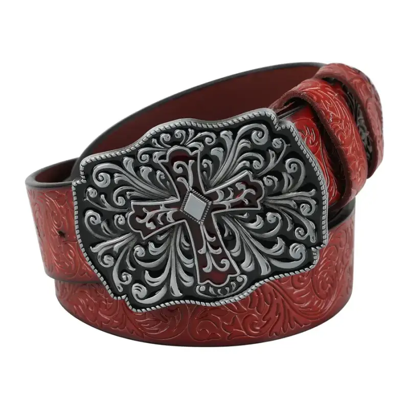 Chrome Hearts belt — Reddish brown colorway — USFans Spreadsheet photo