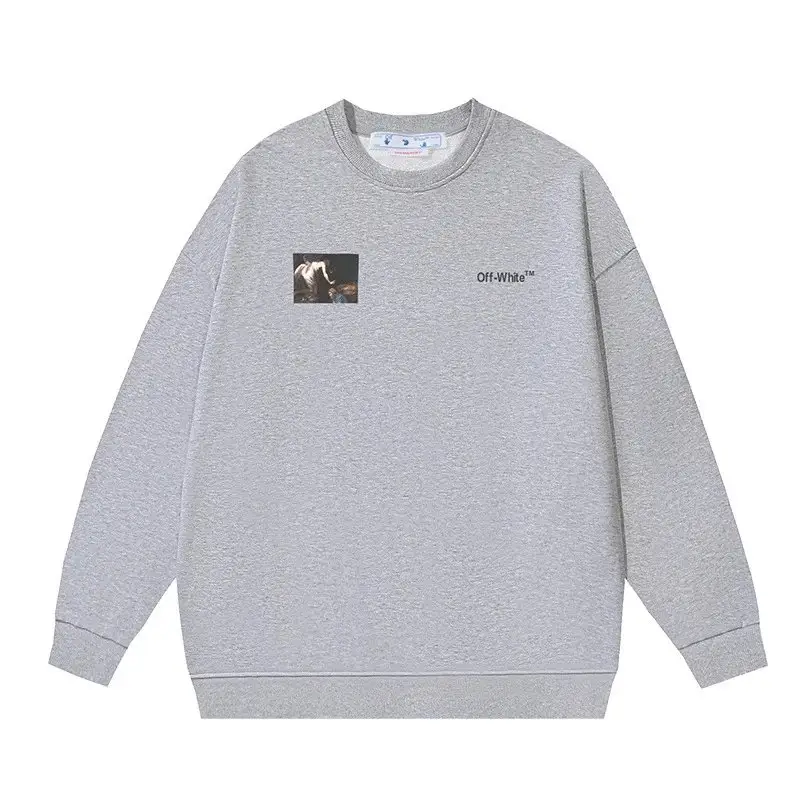 Off-White White Crewneck — 128 flower gray colorway — USFans Spreadsheet photo