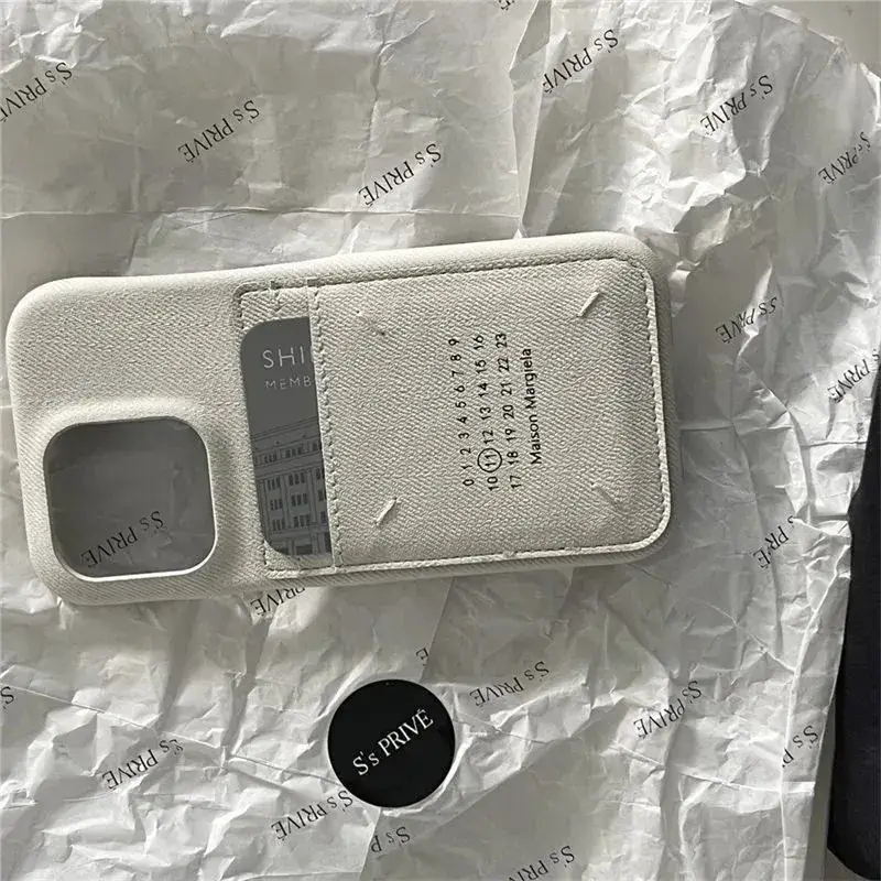 Maison Margiela Phone Case — Calendar hand stitching card bag-white colorway — USFans Spreadsheet photo