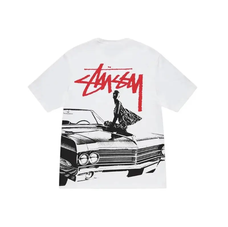 Stussy T-Shirt — White [car]] colorway — USFans Spreadsheet photo