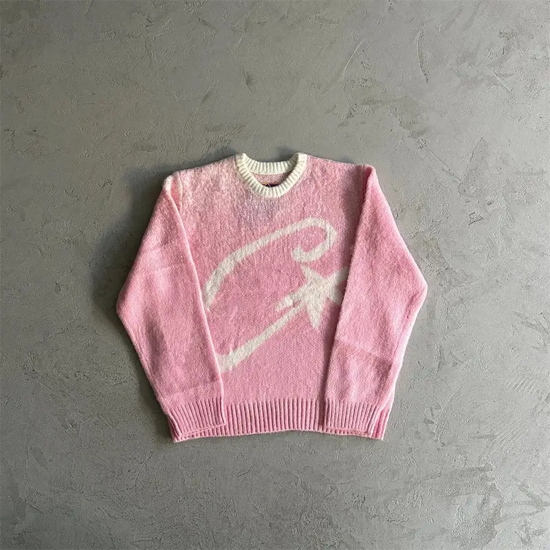 Corteiz Knit Sweater — Pink C- Star Sweater colorway — USFans Spreadsheet photo