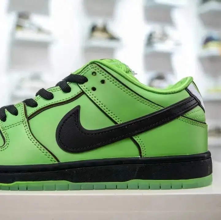 Dunk Powerpuff Shoes — Green Powerpuff Girls colorway — USFans Spreadsheet photo