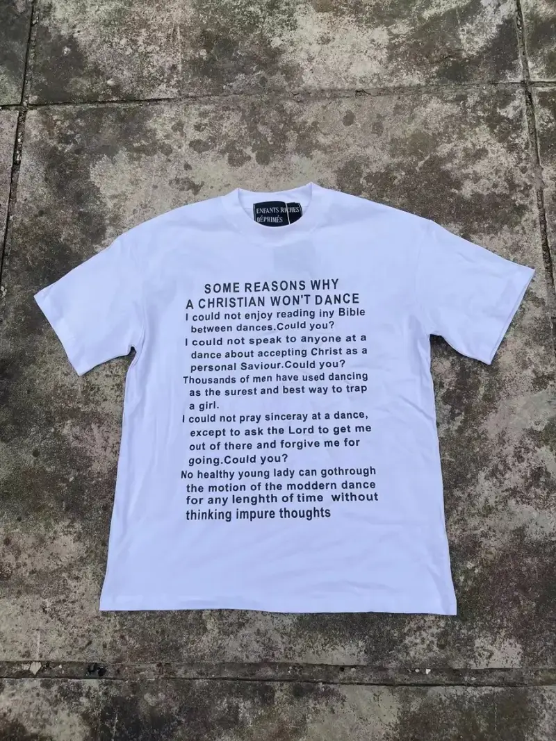 Enfans Tees — ERD Slogan White colorway — Kakobuy Spreadsheet photo