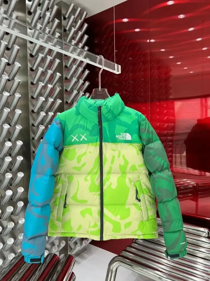 TNF x Kaws Jacket — Green camouflage colorway — USFans Spreadsheet photo