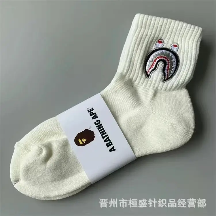 Bape Socks — Medium Shark White colorway — USFans Spreadsheet photo