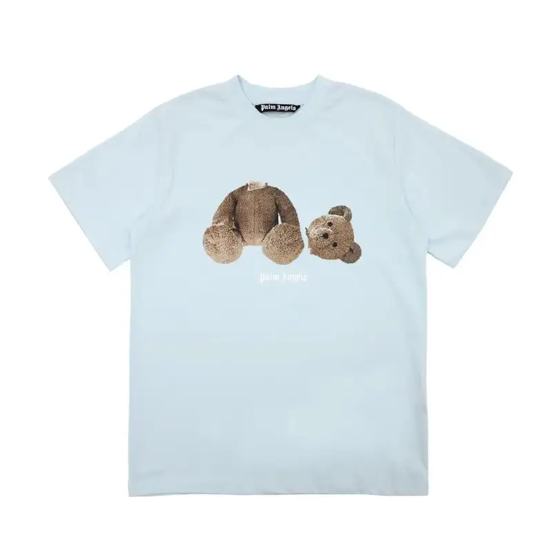 Palm Angels Monogram NY Spray Tee — 667 light blue colorway — USFans Spreadsheet photo