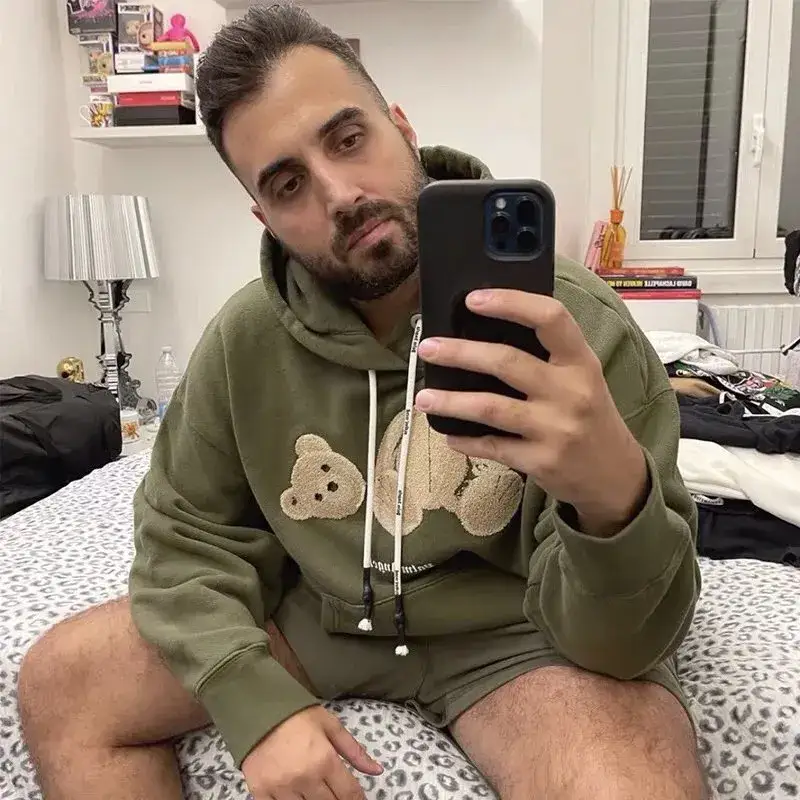 Palm Angels Hoodie — Army Green correct terry colorway — USFans Spreadsheet photo