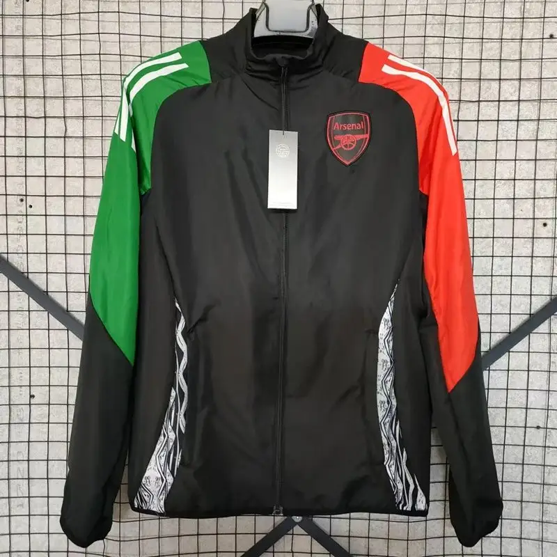 Vintage Jersey Hoodie Zip — 24/25 Arsenal Black One-sided colorway — Kakobuy Spreadsheet photo