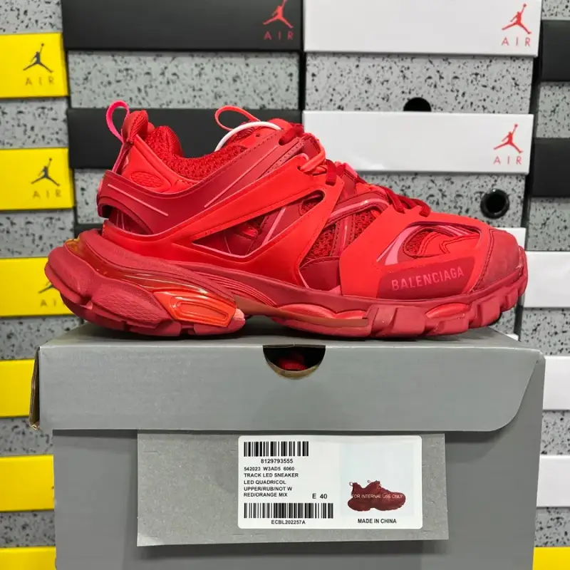Balenciaga Track 3.0 Pierced Shoes — 6060 red colorway — Kakobuy Spreadsheet photo