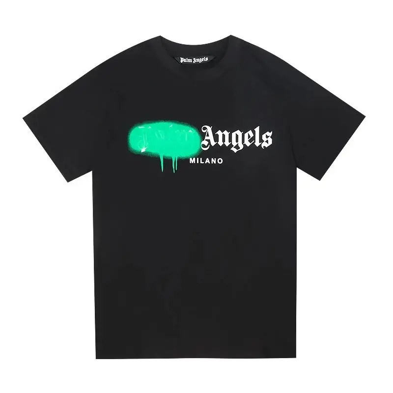 Palm Angels Monogram NY Spray Tee — 2197 black and green colorway — USFans Spreadsheet photo