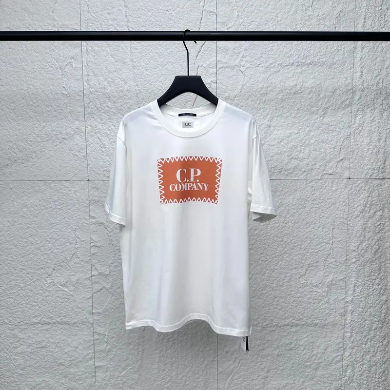 CP Company Logo T-Shirt — 9008 orange white colorway — Kakobuy Spreadsheet photo