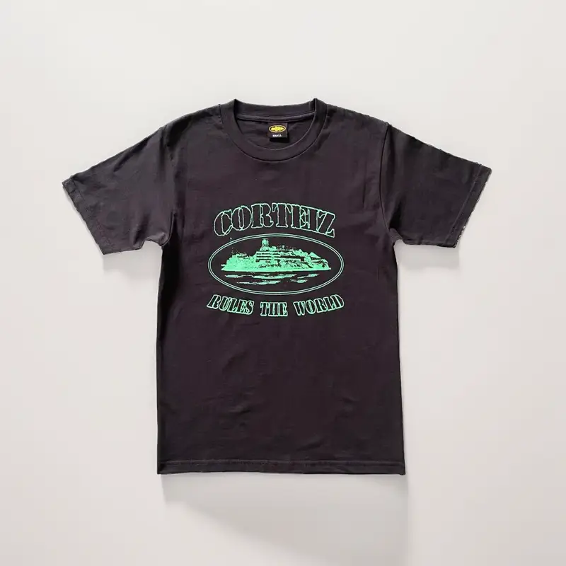 Corteiz Tee — Rules World Black colorway — USFans Spreadsheet photo