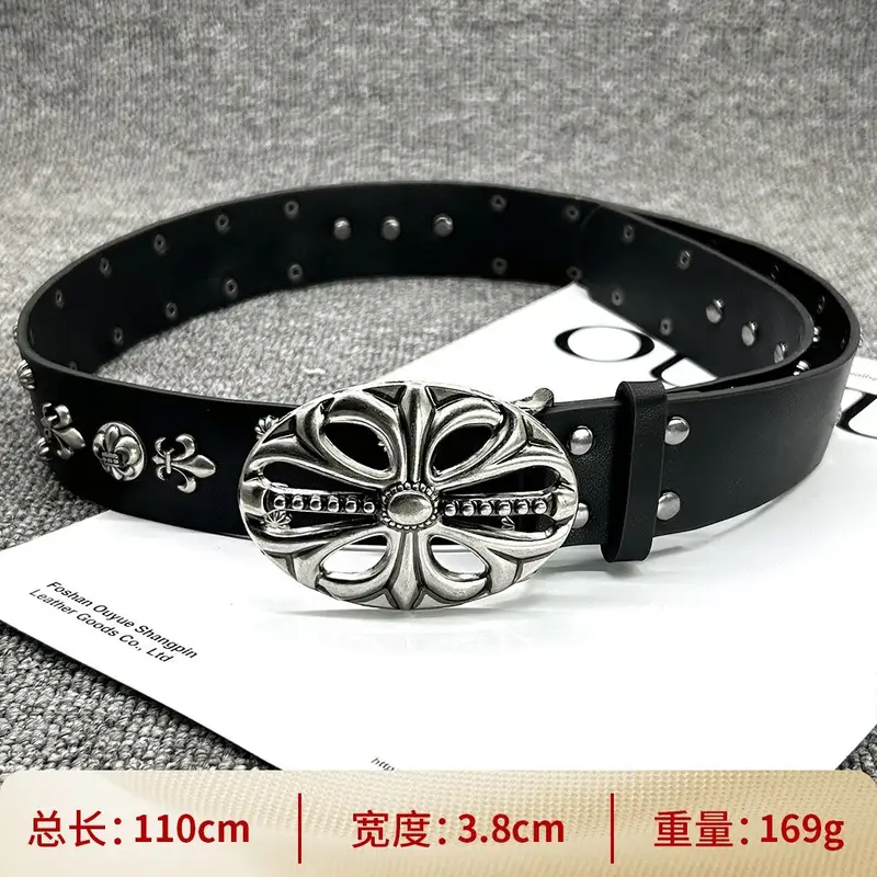 Chrome Hearts belt — [hollow double row nail 108cm] cross belt colorway — USFans Spreadsheet photo