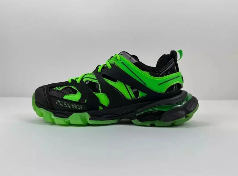 Balenciaga Track Black-White Shoes — 003-28 Black Luminous Green 35-46 colorway — Kakobuy Spreadsheet photo