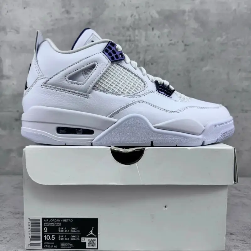 Jordan 4 Manila — White purple buckle 408452-115 colorway — USFans Spreadsheet photo