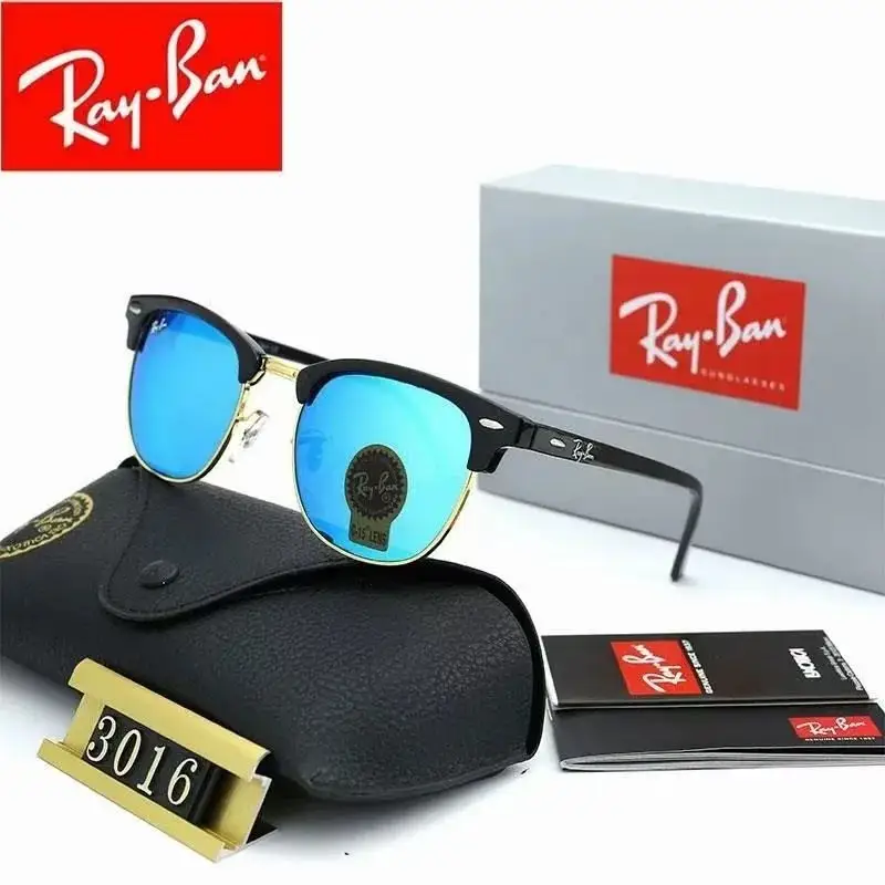Ray-Ban Sunglasses — 3016 gold black frame ice blue distribution box colorway — USFans Spreadsheet photo