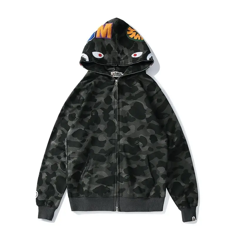 Bape Shark Hoodie (More CW) — 801 gray camouflage colorway — USFans Spreadsheet photo