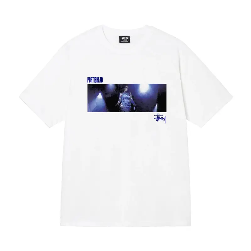 Stussy t-shirt — white [electric sound]] colorway — USFans Spreadsheet photo