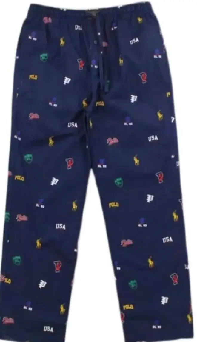 Ralph Lauren Night Pants Navy — Classic print, ten Golden Horses colorway — USFans Spreadsheet photo