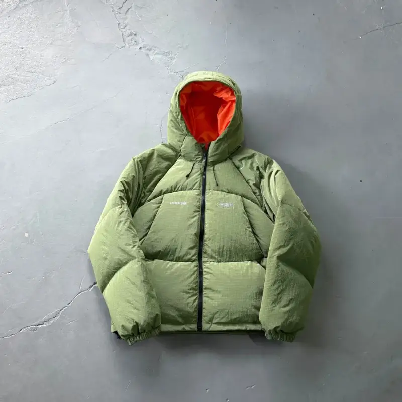 Corteiz Bolo V2 Jacket (Natural) — 9156 Green/Down Jacket colorway — Kakobuy Spreadsheet photo