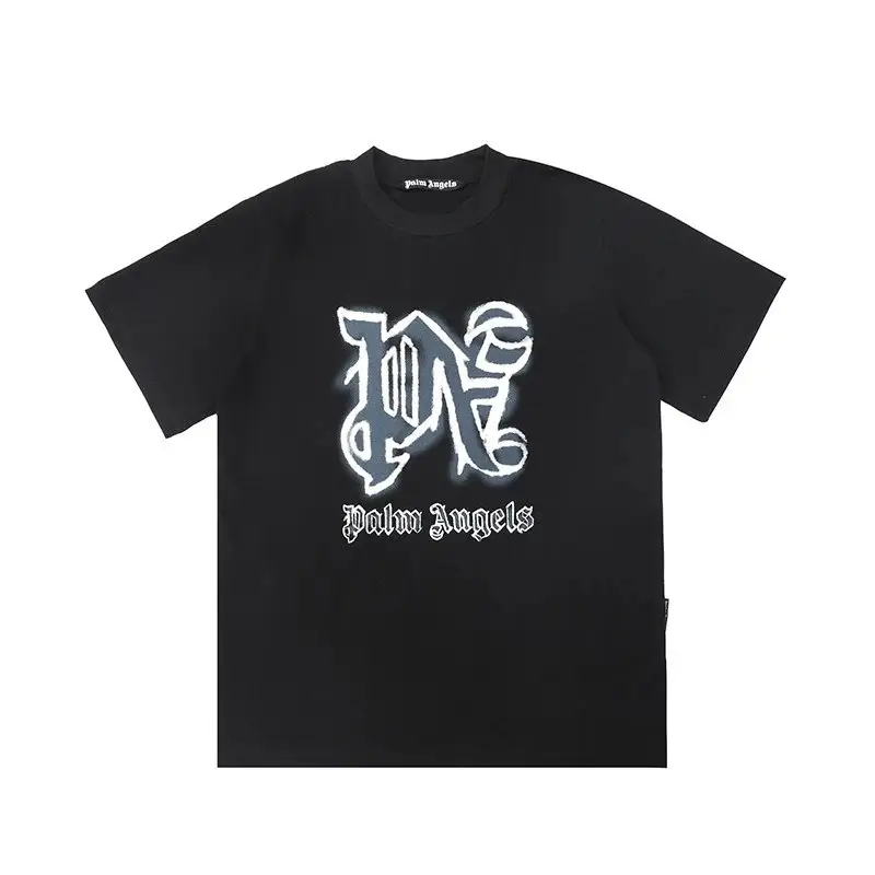 Palm Angels Monogram NY Spray Tee — 2274 black colorway — USFans Spreadsheet photo