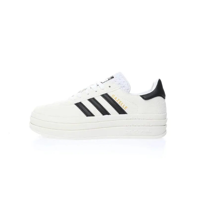 Adidas Originals Gazelle Bold — Anti-velvet white and black HQ6913 colorway — Kakobuy Spreadsheet photo