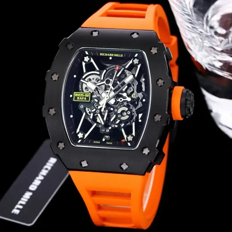 Richard Mille Watch 35-02 — Black Shell  Orange Tape colorway — USFans Spreadsheet photo
