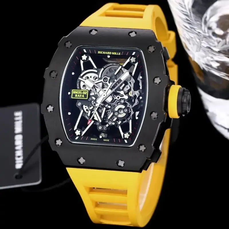 Richard Mille Watch 35-02 — Black Shell-Yellow Tape colorway — USFans Spreadsheet photo