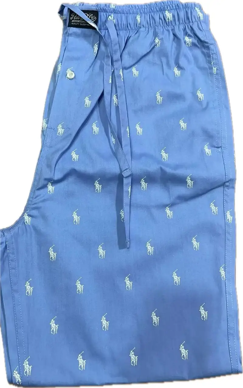 Ralph Lauren Night Pants Navy — light sky blue white horse colorway — USFans Spreadsheet photo