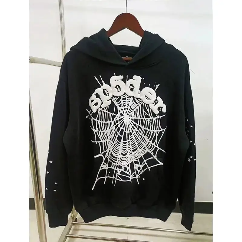 Sp5der Blue Hoodie — black net colorway — USFans Spreadsheet photo