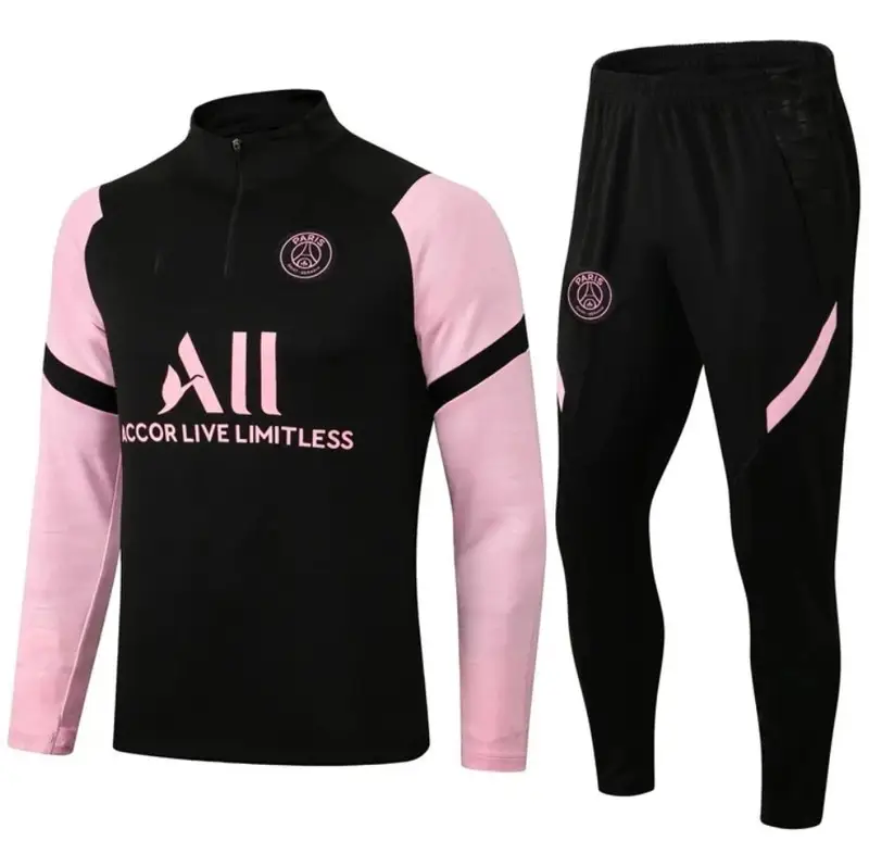Football PSG Tracksuit — 2122 Paris black pink sleeves colorway — USFans Spreadsheet photo