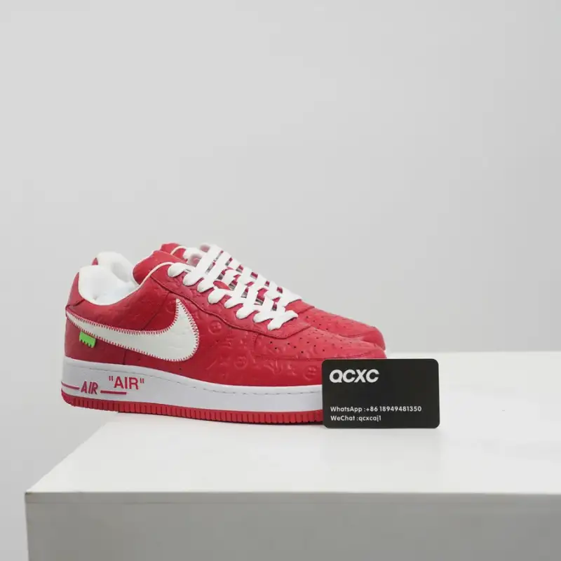 LV Air Force 1 — White red colorway — USFans Spreadsheet photo