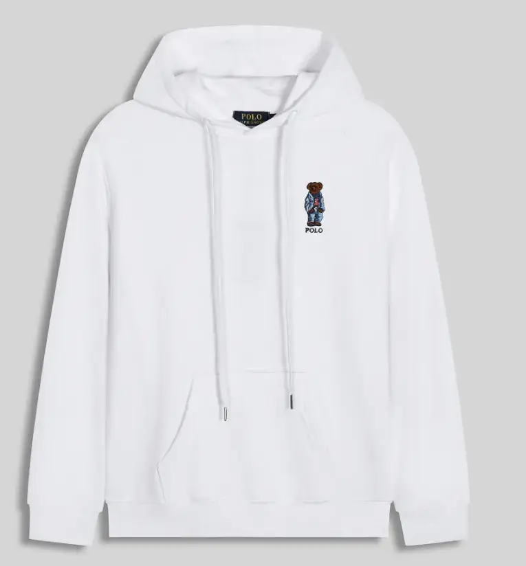 Ralph Lauren Zip Hoodie — bear white colorway — USFans Spreadsheet photo