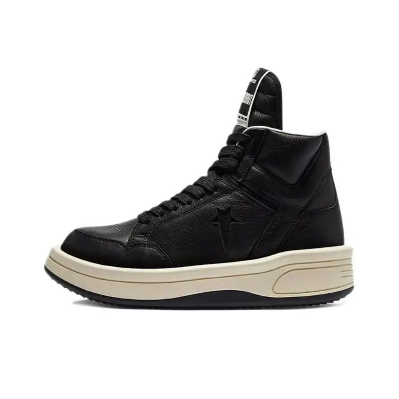 Rick Owens Vans Sneakers Denim — High cut black colorway — USFans Spreadsheet photo
