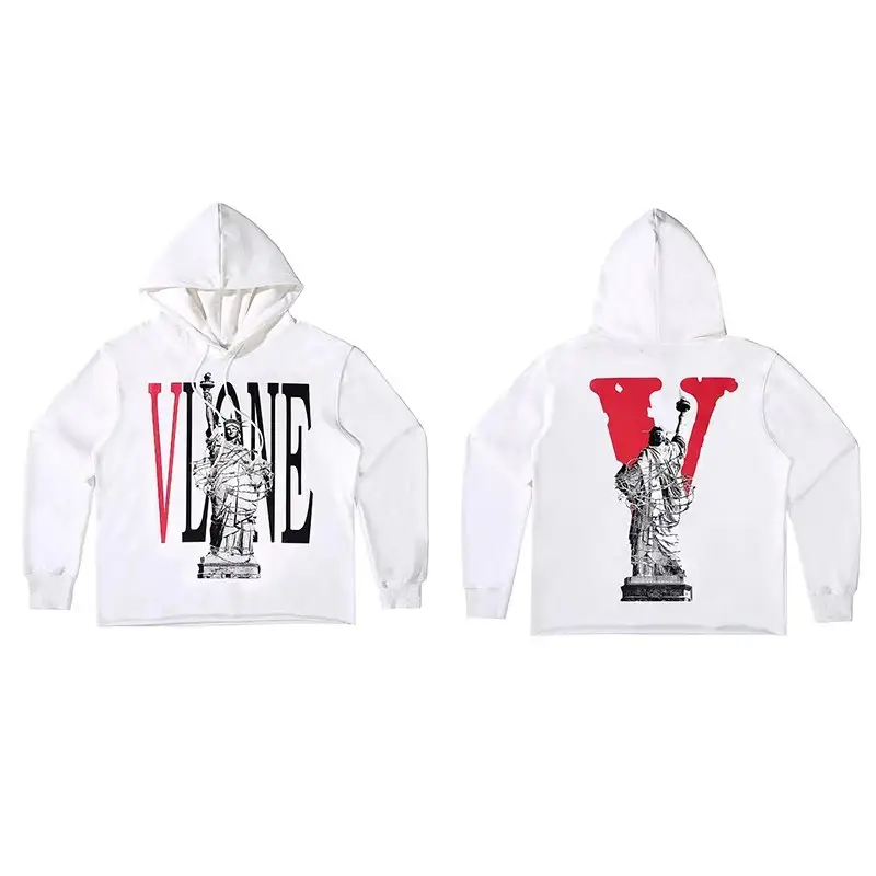 VLONE Hoodie — Blue White Orange FRIENDS White Orange V colorway — Kakobuy Spreadsheet photo