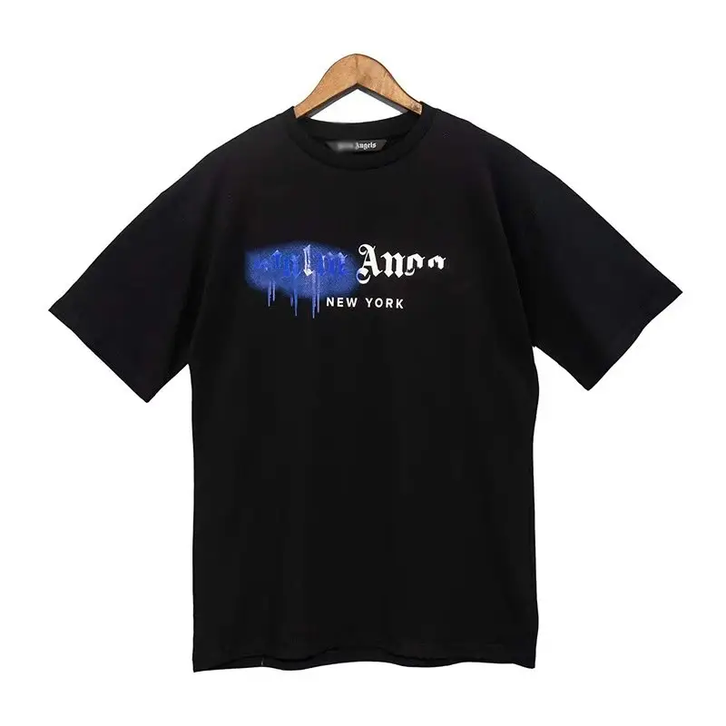 Palm Angels Spray T-Shirt — BLACK/BLUE colorway — USFans Spreadsheet photo