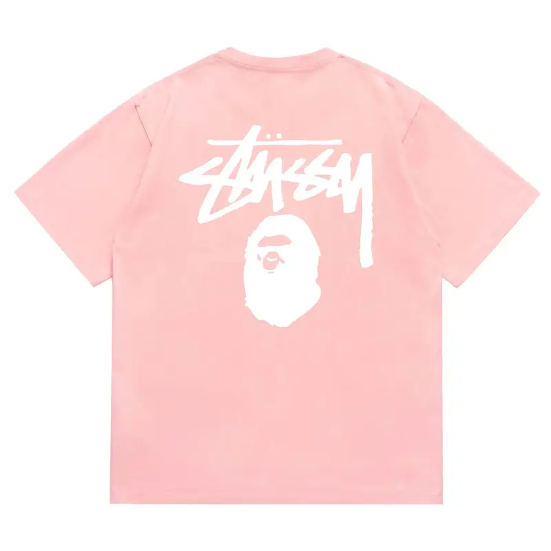 Bape x Stussy Tee — 201 Pink White colorway — USFans Spreadsheet photo