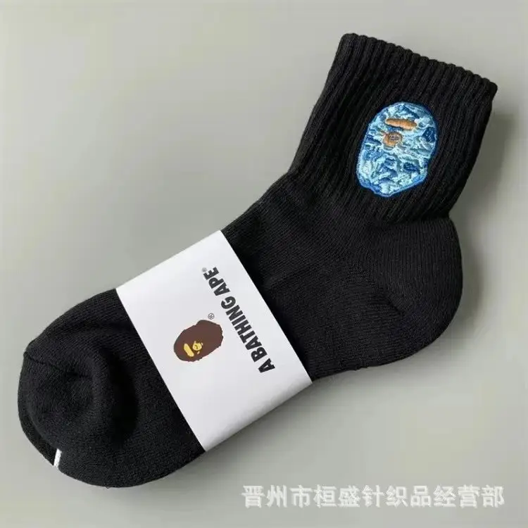 Bape Socks — blue embroidery black colorway — USFans Spreadsheet photo