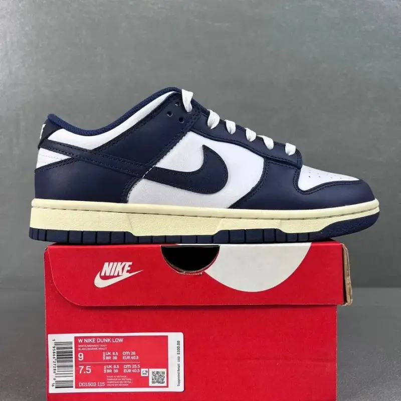 Nike Dunk Low Gray Fog — Navy Blue DD1503-115 colorway — USFans Spreadsheet photo