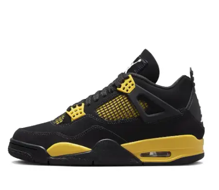 Jordan 4 Red Cement — Black and Yellow Lei Gong DH6927-017 colorway — USFans Spreadsheet photo