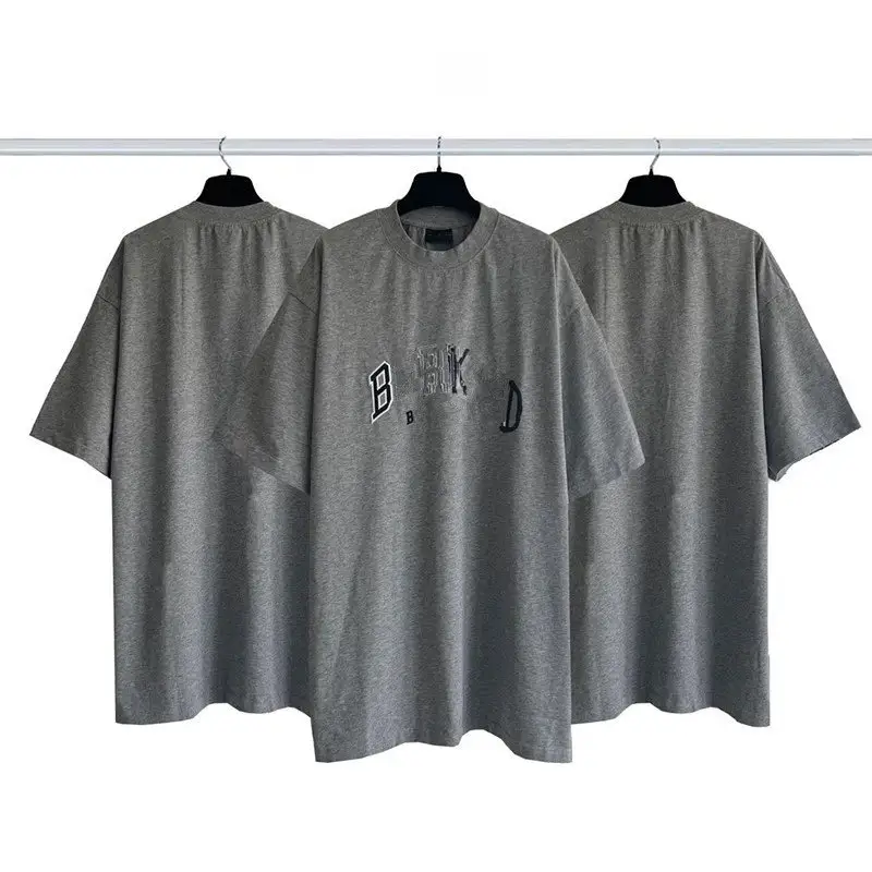 Balenciaga Tees — Toothbrush embroidered short sleeve flower ash colorway — USFans Spreadsheet photo