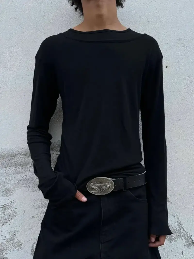 No Faith Studios 24SS Longsleeve — black round neck colorway — USFans Spreadsheet photo