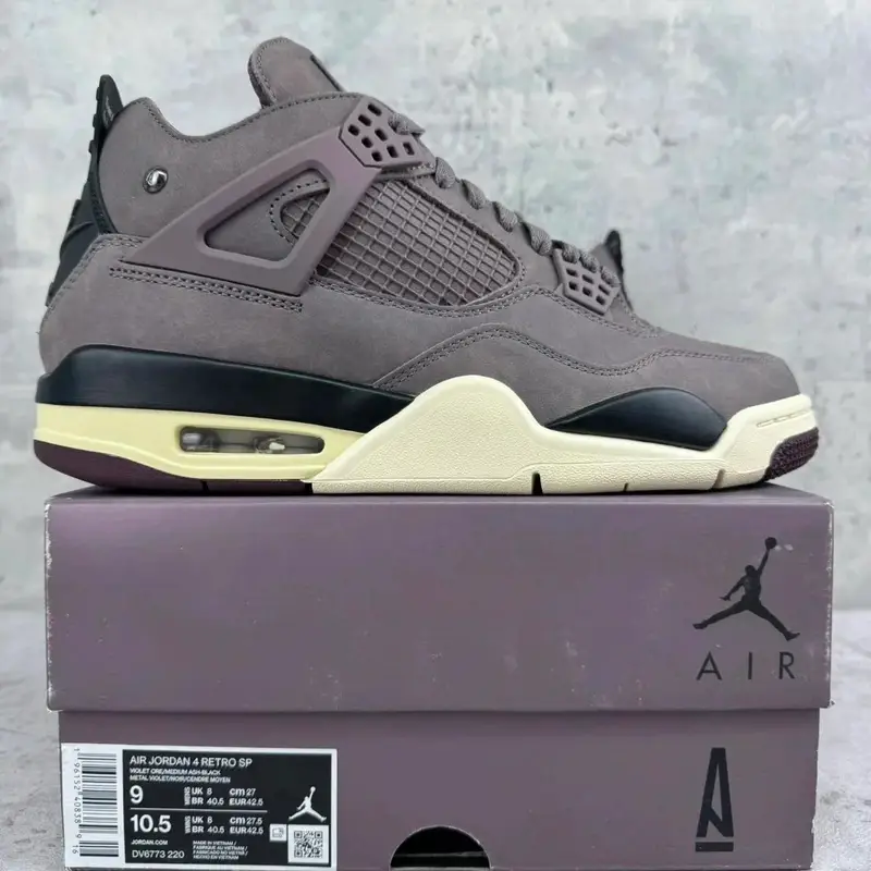 Jordan 4 Manila — AMM Dark Purple DV6773-220 colorway — USFans Spreadsheet photo
